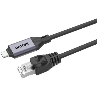 Câble réseau Unitek C18148AGY01-2M - Noir - Câble réseau - Publicité Câble réseau Unitek C18148AGY01-2M - Noir - Câble réseau - Publicité