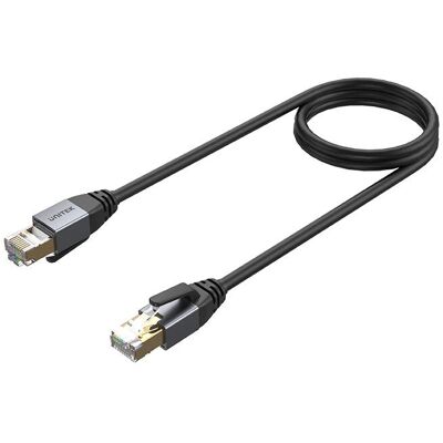 Unitek C18149AGY03-5M Cat 8 Ethernet-Kabel - Abschirmung, Schwarz Unitek C18149AGY03-5M Cat 8 Ethernet-Kabel - Abschirmung, Schwarz