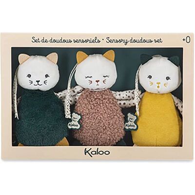 Kaloo Baby Sensory Toys - 3 Textured Kittens for Development Kaloo Baby Sensory Toys - 3 Textured Kittens for Development