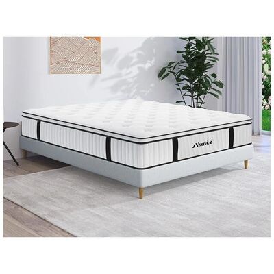 DREAMEA Taschenfederkernmatratze mit Topper - 140x190cm - Sehr fest DREAMEA Taschenfederkernmatratze mit Topper - 140x190cm - Sehr fest