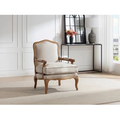 Vente-Unique Mahaux Beige Stoel Vente-Unique Mahaux Beige Stoel
