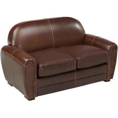 Linea Sofa Cuero Vintage 2 Plazas - Estilo Club Linea Sofa Cuero Vintage 2 Plazas - Estilo Club