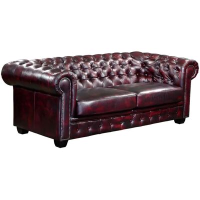 Linea Sofa - Chesterfield Ledersofa 3-Sitzer - Elegant & Langlebig Linea Sofa - Chesterfield Ledersofa 3-Sitzer - Elegant & Langlebig