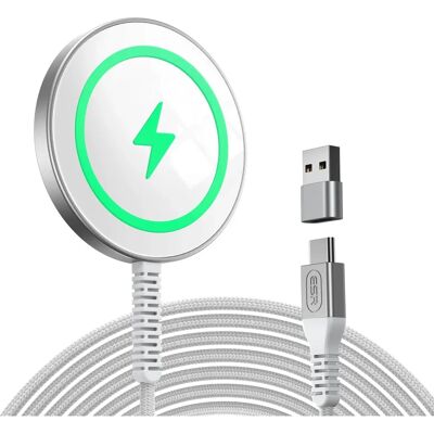 Chargeur sans fil ESR Mini - Verrouillage magnétique puissant - Argent - Chargeur sans fil - Publicité Chargeur sans fil ESR Mini - Verrouillage magnétique puissant - Argent - Chargeur sans fil - Publicité
