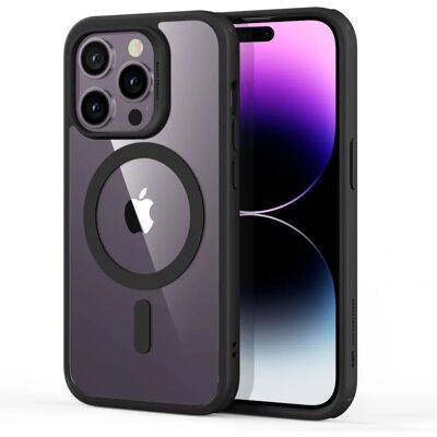 Coque iPhone 14 Pro ESR HaloLock MagSafe Transparente Noire - Publicité Coque iPhone 14 Pro ESR HaloLock MagSafe Transparente Noire - Publicité