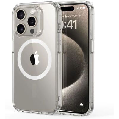 Coque MagSafe transparente ESR pour iPhone 15 Pro Max - Publicité Coque MagSafe transparente ESR pour iPhone 15 Pro Max - Publicité