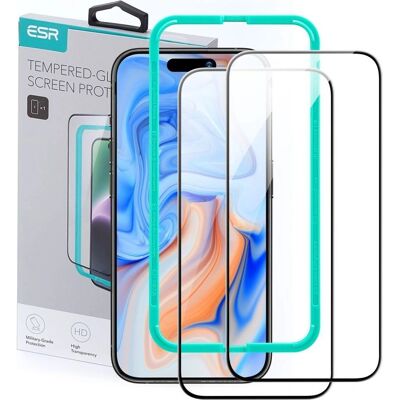 ESR Μαύρο Θερμωμένο Γυαλί 2-τεμάχια για iPhone 15 - Προστατευτικό Οθόνης ESR Μαύρο Θερμωμένο Γυαλί 2-τεμάχια για iPhone 15 - Προστατευτικό Οθόνης