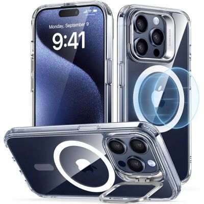 Coque ESR iPhone 15 Pro MagSafe avec Support - Publicité Coque ESR iPhone 15 Pro MagSafe avec Support - Publicité