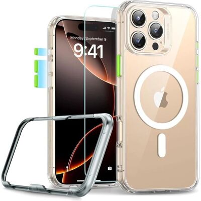 Set ESR Classic Pro HaloLock MagSafe per iPhone 16 Pro Max Trasparente - Custodia e Proteggi Schermo Set ESR Classic Pro HaloLock MagSafe per iPhone 16 Pro Max Trasparente - Custodia e Proteggi Schermo