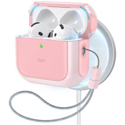 ESR Růžový obal AirPods 4 s MagSafe - Ochranný & Přenosný ESR Růžový obal AirPods 4 s MagSafe - Ochranný & Přenosný