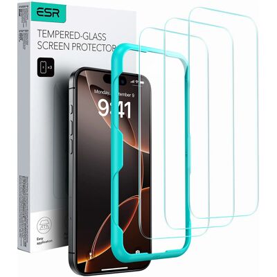 ESR gehärtetes Glas für iPhone 16 Pro - Stoß- & Kratzfest ESR gehärtetes Glas für iPhone 16 Pro - Stoß- & Kratzfest