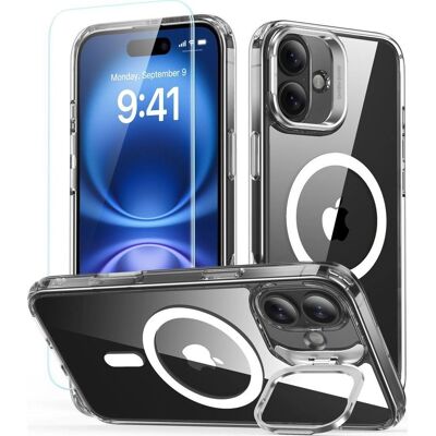 Custodia ESR Ibrida con Support e MagSafe per iPhone 16 - Trasparente Custodia ESR Ibrida con Support e MagSafe per iPhone 16 - Trasparente