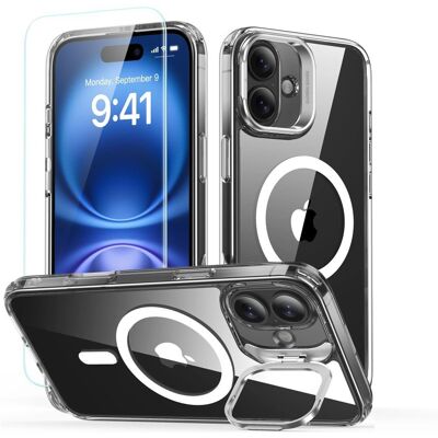 Custodia ESR Hybrid con Supporto per iPhone 16 Plus - Trasparente Custodia ESR Hybrid con Supporto per iPhone 16 Plus - Trasparente