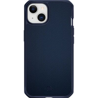 Coque en Nylon Renforcé Bleu pour iPhone 14 - Étui - Publicité Coque en Nylon Renforcé Bleu pour iPhone 14 - Étui - Publicité