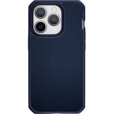 Funda reforzada de nylon azul para iPhone 14 Pro de ITSKINS Funda reforzada de nylon azul para iPhone 14 Pro de ITSKINS