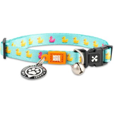 Max & Molly Collar with Ducklings ID Tag - Cat Max & Molly Collar with Ducklings ID Tag - Cat