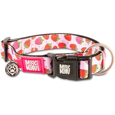 Max & Molly XS Collar - Strawberry Dream - Secure & Stylish Max & Molly XS Collar - Strawberry Dream - Secure & Stylish