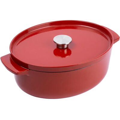 KitchenAid Gjutjärnsgryta 30cm - Non-stick, Röd KitchenAid Gjutjärnsgryta 30cm - Non-stick, Röd