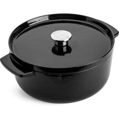 KitchenAid Gjutjärnsgryta 26cm Onyx Svart med lock KitchenAid Gjutjärnsgryta 26cm Onyx Svart med lock
