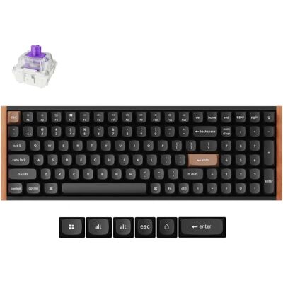 Keychron - K4 HE - Wireless - Black Rosewood - Keyboard Keychron - K4 HE - Wireless - Black Rosewood - Keyboard