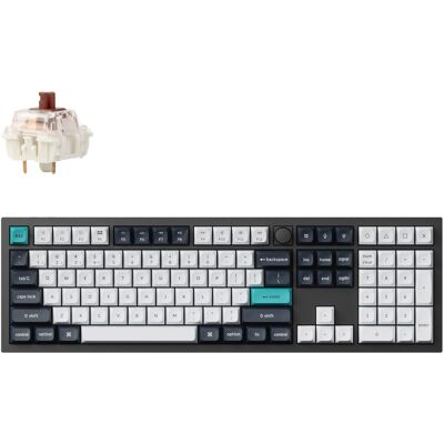 Teclado Mecânico Sem Fio Keychron Q6 Max - Português, Preto/Branco - Tamanho Completo Teclado Mecânico Sem Fio Keychron Q6 Max - Português, Preto/Branco - Tamanho Completo