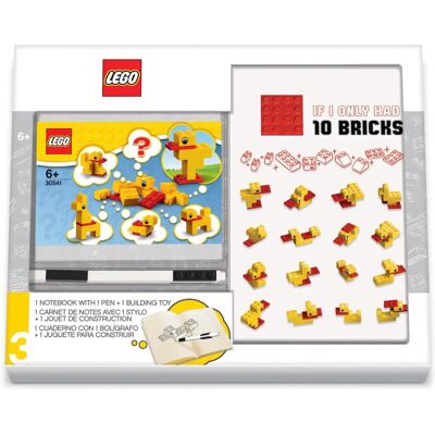 Notes LEGO Kaczuszka z zestawem klocków - z tabletem i długopisem Notes LEGO Kaczuszka z zestawem klocków - z tabletem i długopisem