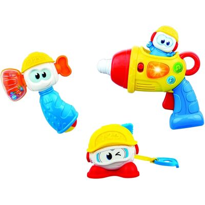 Winfun The Little Builder Tool Set - Hammer, Tape, Drill Toy - Multi Winfun The Little Builder Tool Set - Hammer, Tape, Drill Toy - Multi