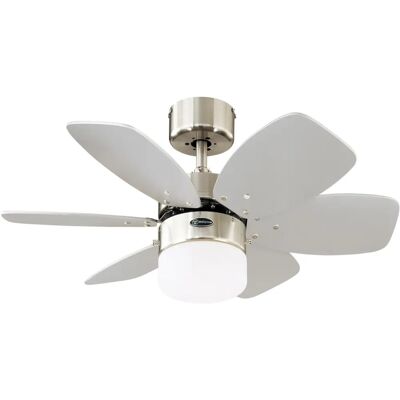 Westinghouse Flora Royale Chrome Ceiling Fan - 76cm / 30" with Light Westinghouse Flora Royale Chrome Ceiling Fan - 76cm / 30" with Light
