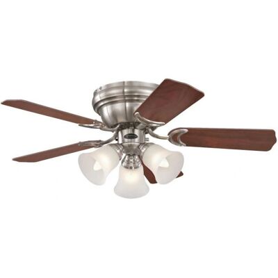 Westinghouse Contempra Trio - Nickel / Frêne / Noyer - Ventilateur de plafond Westinghouse Contempra Trio - Nickel / Frêne / Noyer - Ventilateur de plafond