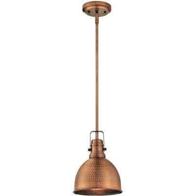 Luminária pendente Westinghouse Madras - Cobre martelado, altura ajustável, E27, interno Luminária pendente Westinghouse Madras - Cobre martelado, altura ajustável, E27, interno