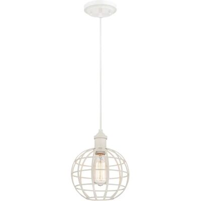 Westinghouse Model 20 White Pendant Light with Globe Cage Westinghouse Model 20 White Pendant Light with Globe Cage