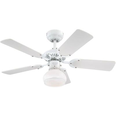 Bílý stropní ventilátor Westinghouse Princess Radiance II s osvětlením Bílý stropní ventilátor Westinghouse Princess Radiance II s osvětlením