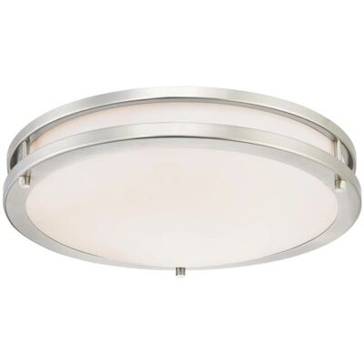 Westinghouse Lauderdale LED Ceiling Light - Dimmable, 40cm, Brushed Nickel - Ceiling Light Westinghouse Lauderdale LED Ceiling Light - Dimmable, 40cm, Brushed Nickel - Ceiling Light