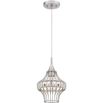 Westinghouse Lâmpada pendente Shannon - Níquel escovado - 20cm - Tipo de luz Westinghouse Lâmpada pendente Shannon - Níquel escovado - 20cm - Tipo de luz