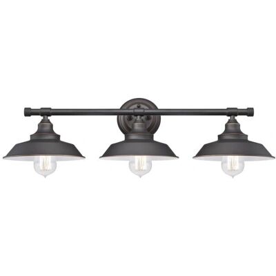 Westinghouse Iron Hill - Wandlamp - Oliegedroogd Brons - Drie Vlam - Binnen Westinghouse Iron Hill - Wandlamp - Oliegedroogd Brons - Drie Vlam - Binnen