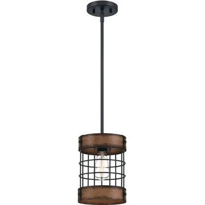 Westinghouse Langston Black / Barn Wood Pendant Lamp - Pendant Lamp Westinghouse Langston Black / Barn Wood Pendant Lamp - Pendant Lamp