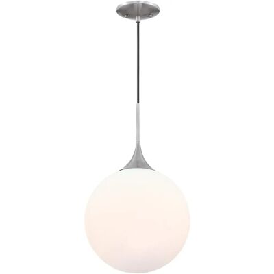 Westinghouse Moretti LED Pendant Lamp - Nickel / Opal Frosted Glass - Pendant Light Westinghouse Moretti LED Pendant Lamp - Nickel / Opal Frosted Glass - Pendant Light
