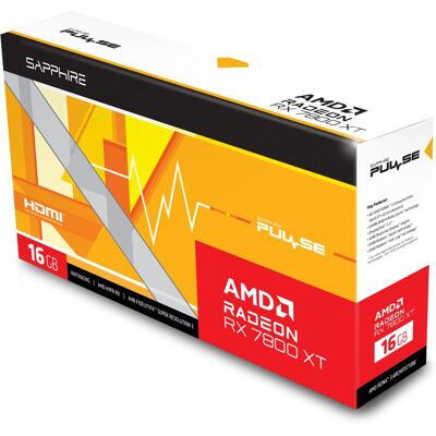 Carte graphique Sapphire PULSE 11330-02-20G AMD Radeon RX 7800 XT 16 Go GDDR6 - Publicité Carte graphique Sapphire PULSE 11330-02-20G AMD Radeon RX 7800 XT 16 Go GDDR6 - Publicité