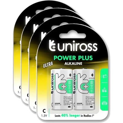 Uniross - C/LR14 Alkaline - Dimensiune D - Baterii Uniross - C/LR14 Alkaline - Dimensiune D - Baterii