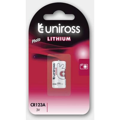 Uniross - U1CR123A - Lithium 3V - CR123A - Battery Uniross - U1CR123A - Lithium 3V - CR123A - Battery