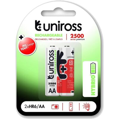 Uniross AA/stylus 1,2V 2500mAh Ni-MH HYBRIO - Pile Uniross AA/stylus 1,2V 2500mAh Ni-MH HYBRIO - Pile