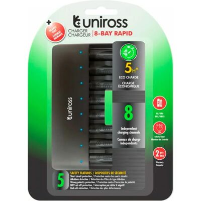 Încărcător Rapid Uniross UCU006 8 Compartimente Încărcător Rapid Uniross UCU006 8 Compartimente