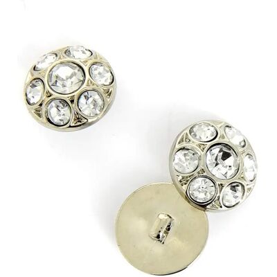Mondial Tissus - Boutons ronds diamant à queue 18 mm - 18 mm - diamant - Buttons Mondial Tissus - Boutons ronds diamant à queue 18 mm - 18 mm - diamant - Buttons