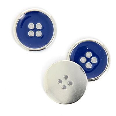 Mondial Tissus - MT - Argent Marine - 25mm - Buttons - Publicité Mondial Tissus - MT - Argent Marine - 25mm - Buttons - Publicité