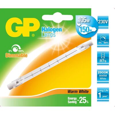 GP Lighting 047575-HLME1 Ampoule halogène - R7s - Blanc chaud - 120W - D - Publicité GP Lighting 047575-HLME1 Ampoule halogène - R7s - Blanc chaud - 120W - D - Publicité