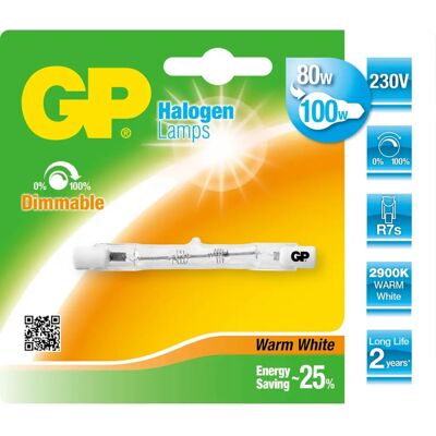 GP Verlichting 070771-HLME1 Halogeenlamp - Warm Wit - R7s GP Verlichting 070771-HLME1 Halogeenlamp - Warm Wit - R7s