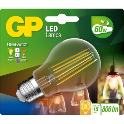 GP Batterien GP Beleuchtung LED FlameSwitch E27 7W - LED-Lampe GP Batterien GP Beleuchtung LED FlameSwitch E27 7W - LED-Lampe