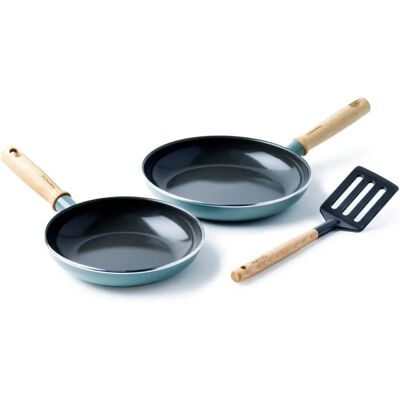 GreenPan Mayflower 3-teiliges Keramikpfannenset - Blau GreenPan Mayflower 3-teiliges Keramikpfannenset - Blau