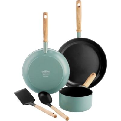 GreenPan Mayflower 5-delige Non-stick Kookset - Blauw GreenPan Mayflower 5-delige Non-stick Kookset - Blauw