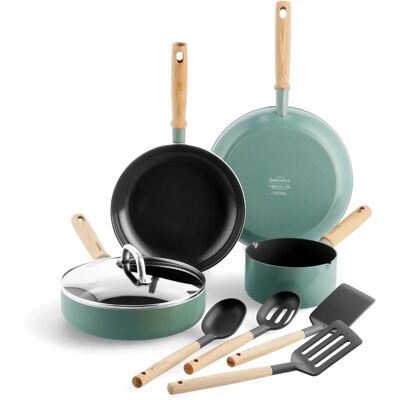 GreenPan Mayflower 9-delt Non-Stick Kokkekar - Skandinavisk Blå GreenPan Mayflower 9-delt Non-Stick Kokkekar - Skandinavisk Blå